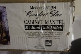  GMC13FC CABINET MANTEL WALNUT FINISH FOR VENT FREE GAS FIREPLACES