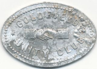 GOLDFIELD UNITY CLUB NEVADA GOOD FOR 12.5 CENT IN TRADE **VERY RARE