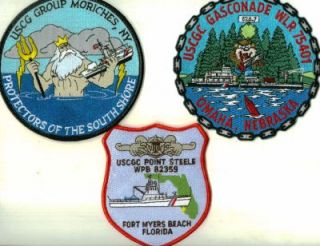COAST GUARD PATCHES   CUTTERS GASCONADE & POINT STEELE, USCG GROUP
