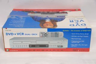 Go Video Model DV2140 Dual Deck DVD VCR Combo Player Recorder