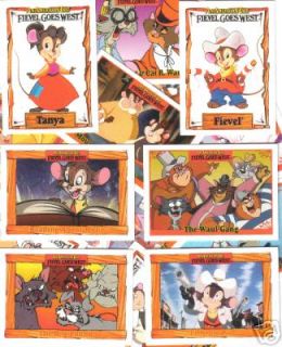 1991 Fievel Goes West Cartoon Family Movie 150 Card Set