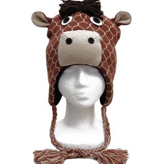 Giraffe Animal Hat Knit Earmuff Beanie Winter Fashion Women