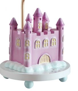  Kids Pretty Pink Princess Castle Girls Table Lamp G86307