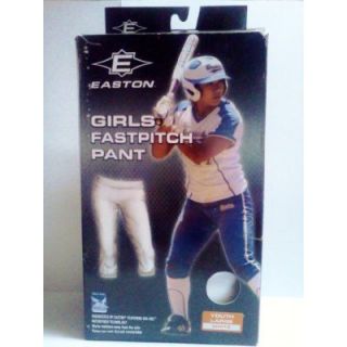 Easton Girls Youth Fast Pitch Softball Pant Pants White XS s M or L