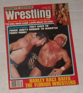 Feb 1980 Sports Review Wrestling Magazine Bikini Girls Dusty Harley