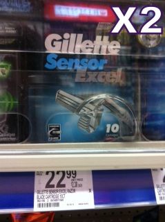 Packs 20 Gillette Sensor Excel Refill Blades SEALED