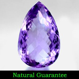  Pear Checkerboard Clean Natural Gemstone Purple Amethyst Brazil