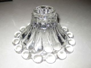 Vintage Clear Glass Candleholder Anchor Hocking Hobnail Boopie Set