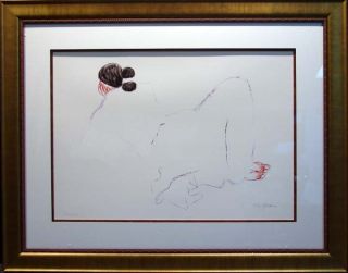 RC Gorman Jonie Hand Signed with Custom Frame Offset Lithograph Make