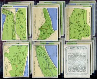 Tobacco Card Set John Player Championship Golf Courses 1936