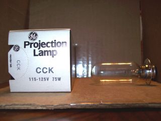  Projector Projection Lamp Bulb 115 125V 75W GE General Electric Brand