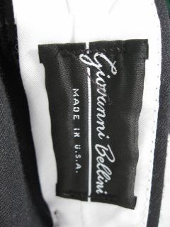 Giovanni Bellini Mens Black Wool Suit Pants Sz 36