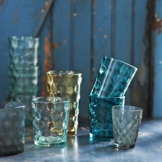 Dimpled Glassware Turquoise West Elm All 3 Sizes Backordered Til 5 28