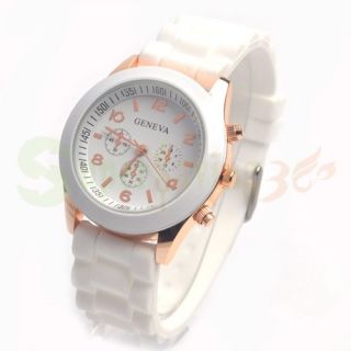  Geneva Silicone Quartz Ladies Womens Men Girl Jelly Wrist Watch