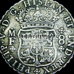 1735 Rooswijk Treasure Spanish Colonial 8 Reales with Certificate