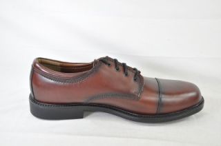 Dockers Mens Gordon Cordovan Brown Leather Cap Toe Lace Up Oxford