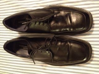 Gordon Rush #3232 41 Size 9.5 Made In Italy Black Oxford Dress or