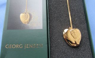 Georg Jensen Christmas Gold plated Apple candleholder 2001