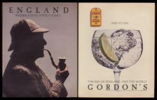 1987 Sherlock Holmes Photo Gordons Gin Vintage Print Ad