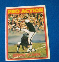 George Blanda 348 Topps Football 1972 High Series