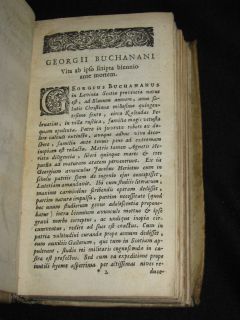  Latin Vellum Book ~ Poems of famous Scottish author GEORGE BUCHANAN