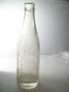 Vintage Soda Bottle Lewis Goulding Whitman Mass 8 Oz
