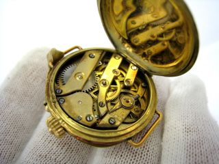  Diamond Enamel 14k Gold Pocket Watch to Wrist Watch Conversion