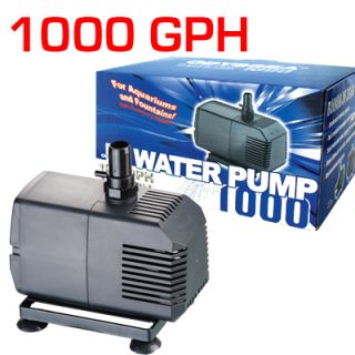 Water Pump 1000 GPH Aquarium Pond Fountain Sump Wet Dry Filter