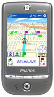 Pharos Traveler GPS 525 Handheld PDA GPS Receiver Good Condition