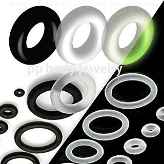  Black Clear Glow in Dark Rubber O Rings Specify Color Size