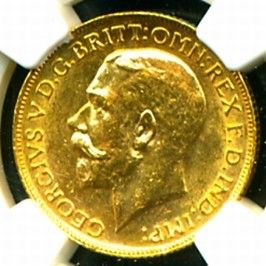 1911 C Canada George V Gold Coin Sovereign NGC MS 61