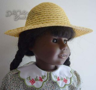 Doll Clothes Fits American Girl Addy Summer Straw Hat
