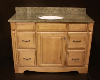 Grand Bay Bykraftmaid Bathroom Vanity Sink Cabinet 48Green Granite