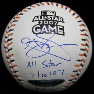 Autographed Baseball Grady Sizemore