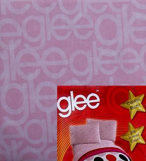 Glee Logo TV Show Pink 3pc Twin Sheets Bedding Set New