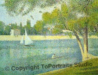 Georges Seurat The Seine and La Grande Jatte Painting