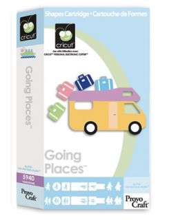 Cricut Going Places Travel Family Vacation Shapes Cartridge Brand New