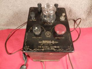 Antique 1920s Glenn L. Martin Aero B Vacuum Tube Power Amp Amplifier
