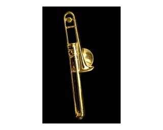 Trombone 24K Gold Plated Tie Lapel Hat Pin