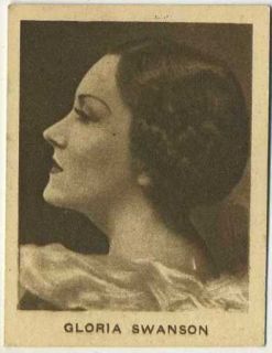 GLORIA SWANSON Vintage 1933 ALLENS FILM STARS Trading Card #68   Movie