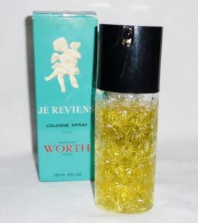 RARE Je Reviens Worth Parfums Paris Eau de Cologne Spray 118 ml 4 FL