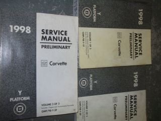 Chevy Corvette Service Shop Repair Manual Set Factory Books GM