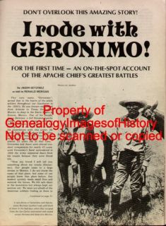 Geronimo by Jason Betzinez Who Rode with Him Name Clum Naiche Naitches