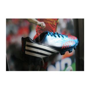 Framed Gerrard Signed Blue Adidas Boot Steven Only Signs for A