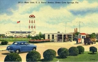  Florida Postcard Main Gate U s Naval Station Green Cove Springs