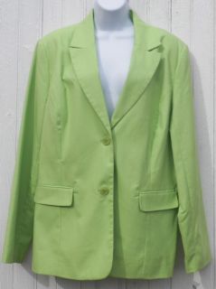 Pretty Spring Green Lime Boxy Blazer Jacket Size 20W by R Q T Plankton