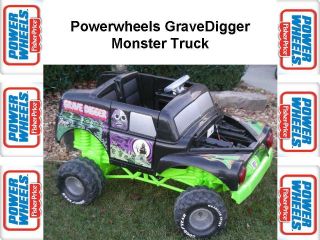 Powerwheels Gravedigger Monster Truck by F Price New Battery Will SHIP