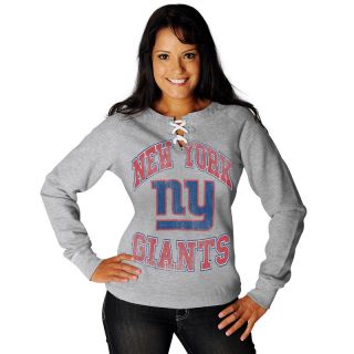 New York Giants Womens OT Queen III Gray Crewneck Sweatshirt Ladies