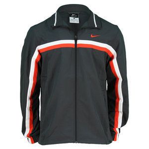 New Nike Dry Fit Tennis Jacket Gray Red White