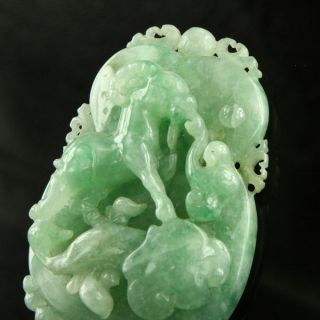 Goat Tree Masterpiece Lucky Green Pendant 100 Grade A Natural Old Jade
